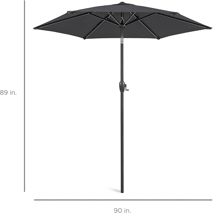 Best Choice Products 7.5ft Heavy-Duty Round Outdoor Market Table Patio Umbrella - Image 7