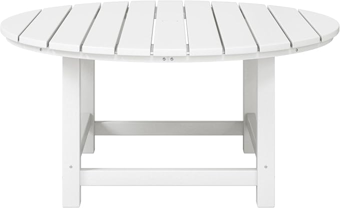 WestinTrends Malibu Low Outdoor HDPE Round Patio Coffee Table - Image 3