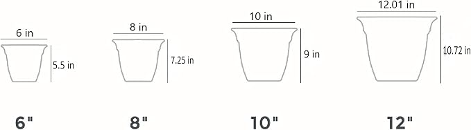 The HC Companies 6 Inch Eclipse Square Planter - Image 2