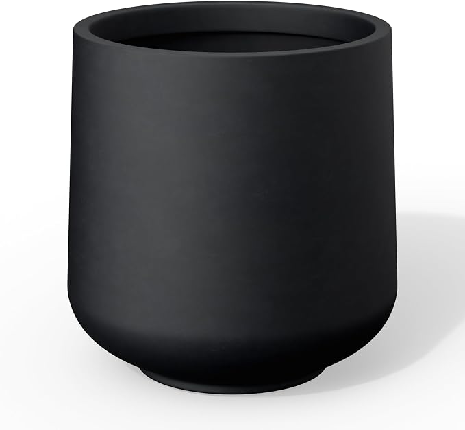 Kante 11.6" Dia Round Concrete Planter, Outdoor Indoor Large Plant Pots by Kante