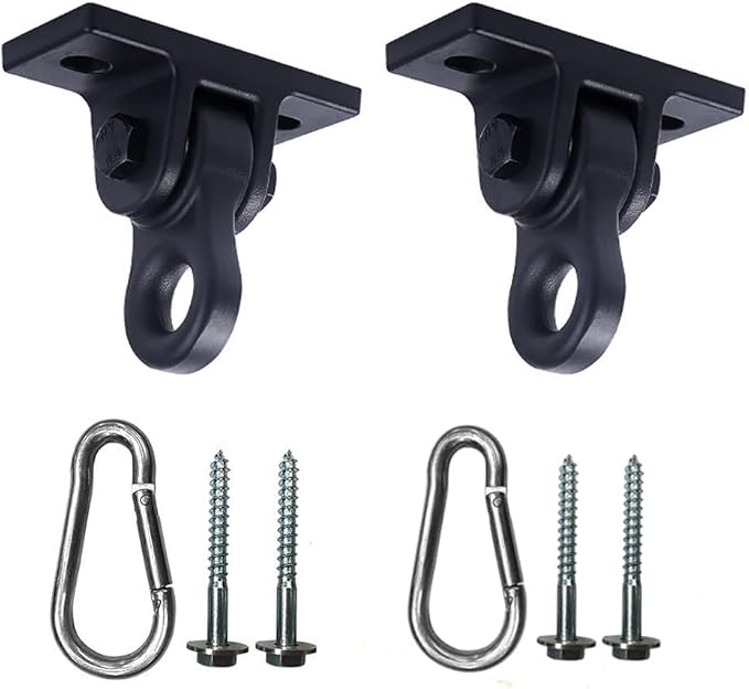 Heavy Duty Black Swing Hangers Screws Bolts Included Over 5000 lb Capacity by ABUSA