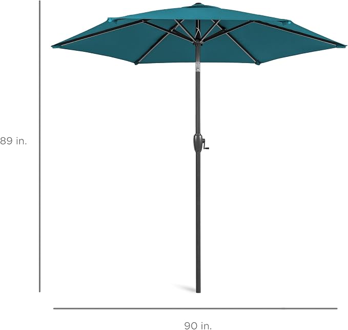 Best Choice Products 7.5ft Heavy-Duty Round Outdoor Market Table Patio Umbrella - Image 7