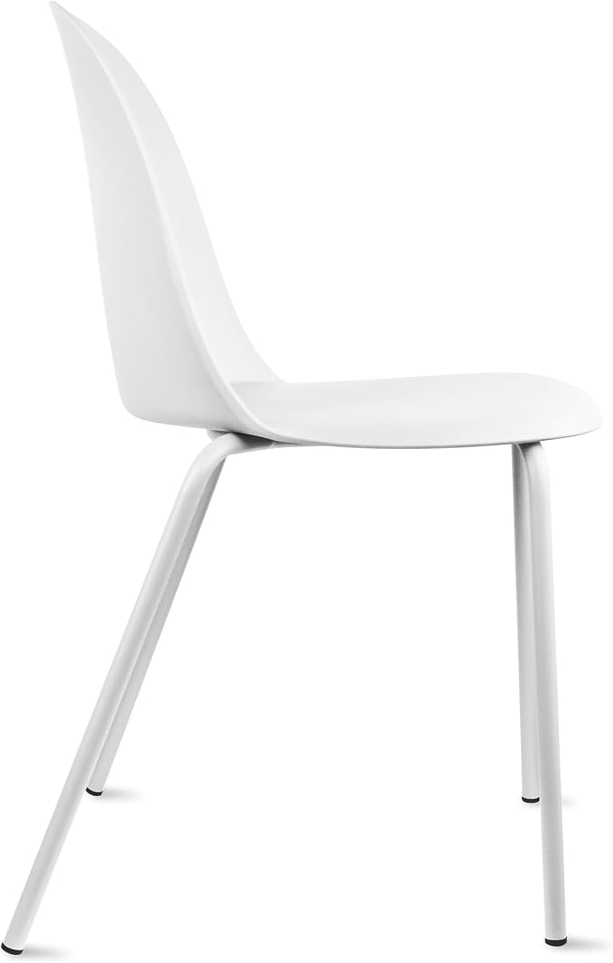 2xhome Modern Stackable Armless Dining Chair | Plastic Shell Seat - Image 9