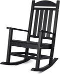 Devoko HDPE Rocking Chair Plastic Outdoor Indoor Patio Rocker Chair High Back by DEVOKO