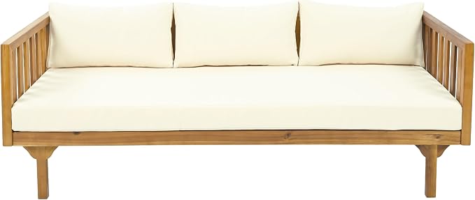 Christopher Knight Home Claremont Outdoor 3 Seater Acacia Wood Daybed - Image 4