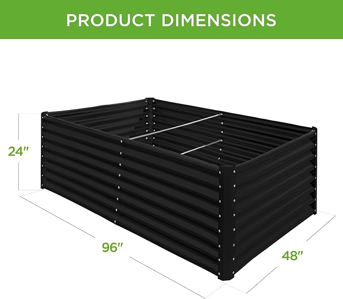 Best Choice Products 8x4x2ft Outdoor Metal Raised Garden Bed, Deep Root Planter - Image 3