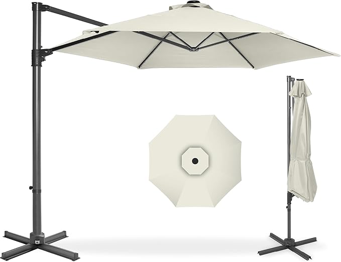 Best Choice Products 10ft Offset Cantilever Hanging Market Patio Umbrella by BestChoiceProducts