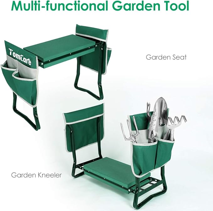 TomCare Upgraded Garden Kneeler Seat Widen Soft Kneeling Pad Garden Stools - Image 5