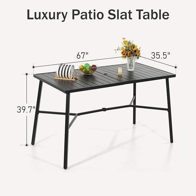 PHI VILLA Outdoor Patio Bar Dining Table - Image 7