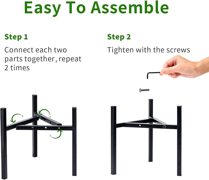 Airpark Plant Stand Indoor Adjustable, Metal Modern Plant Stands, Heavy Duty - Image 7