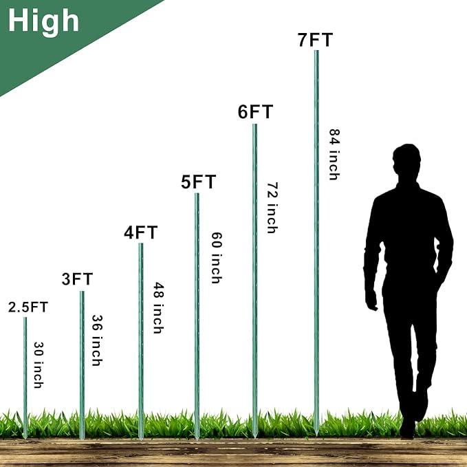 WAENLIR Garden Stakes 72 inch 6ft Sturdy Tomato Stakes, Plant Stakes - Image 4