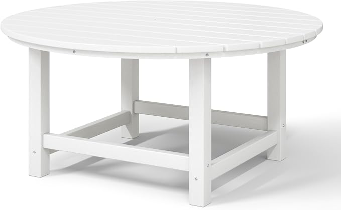 WestinTrends Malibu Low Outdoor HDPE Round Patio Coffee Table - Image 9