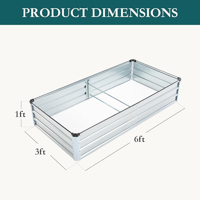 DUMOS Raised Garden Bed Outdoor, Large Metal Garden Bed - Image 2