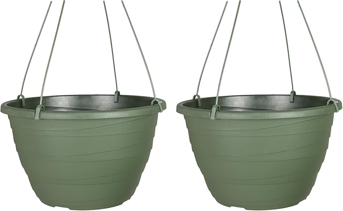 The HC Companies 13 Inch Wrapt Hanging Planters, Lightweight UV-Resistant by TheHCCompanies