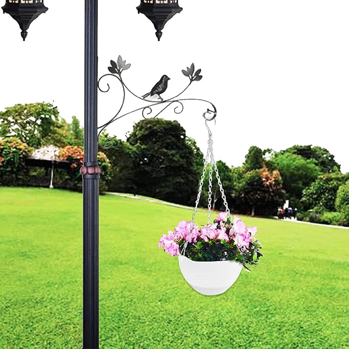 4 Pack 8 inch Hanging Planter Pots, Self-Watering Round Hanging Basket - Image 7