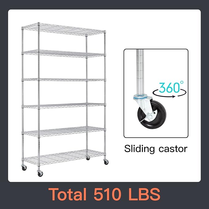 BestOffice | 6-Tier Wire Storage Shelves - Image 5