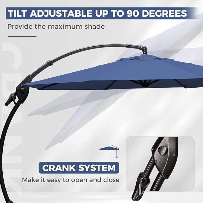 Grand patio 12FT Outdoor Offset Umbrella - Image 5