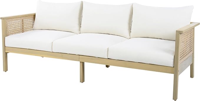 Christopher Knight Home Teras Acacia Wood Outdoor 3 Seater Sofa - Image 5
