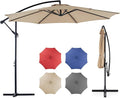 OLIXIS Offset Patio Umbrella, 9.7FT Cantilever Table Umbrellas by OLIXIS