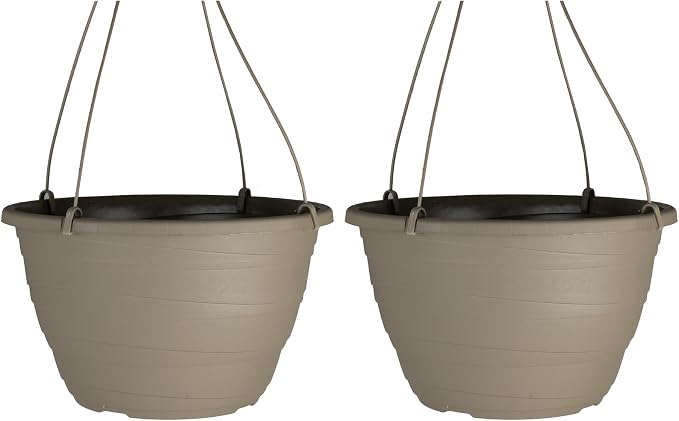 The HC Companies 11 Inch Wrapt Hanging Planters, Lightweight UV-Resistant by TheHCCompanies
