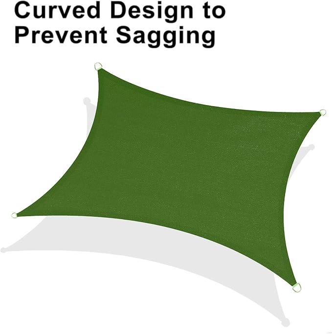 LOVE STORY Custom Size 10'x15' Piquant Green Sun Shade Sail Rectangle UV Block - Image 6