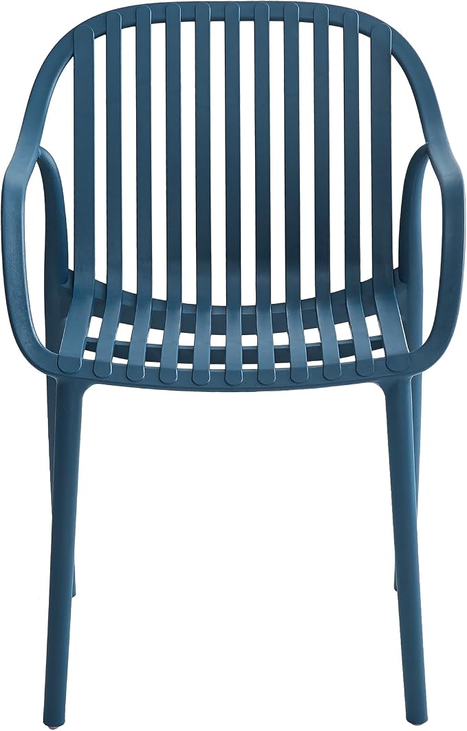 Modern Stackable Outdoor & Indoor Plastic Dining Chairs Set, Armchairs Set - Image 7