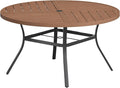 VICLLAX Round Patio Table with Adjustable Umbrella Hole by HOME