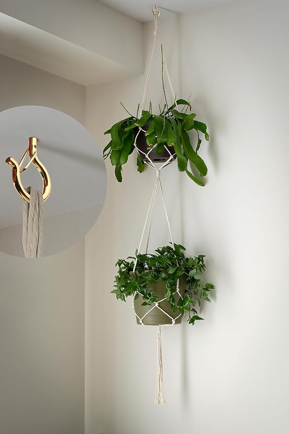 PlusRoc 20 Pack Ceiling Hooks for Hanging Plants Outdoor String Lights Heavy - Image 3