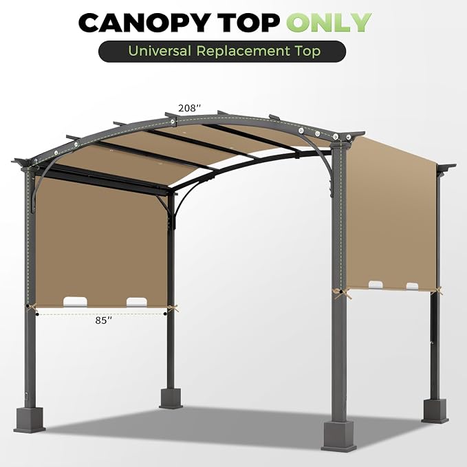 85'' x 208'' Universal Pergola Replacement Cover - Image 2