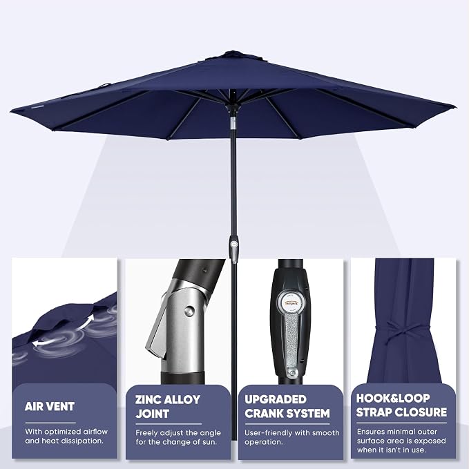Tempera Patio Market Outdoor Table Umbrella - Image 4
