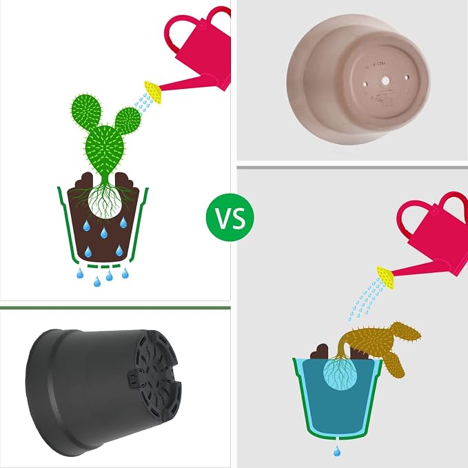 4 inch Small Plant Pots, 28 Pack Plastic Planters - Image 3