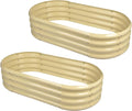 Land Guard 2Pcs Galvanized Raised Garden Bed Kit, 10×4×1ft Galvanized Planter by LandGuard