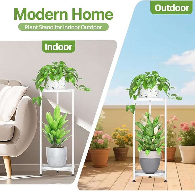 iDavosic.ly 2 Tier Corner Plant Stand Indoor, Tall Vertical Metal Flower Heavy - Image 7