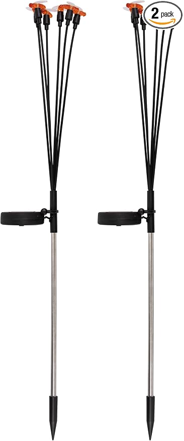 Ideaworks Solar Swaying Bumblebee Stakes Set of 2 by Ideaworks