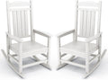 KINGYES HDPE Patio Rocking Chair Set of 2, Outdoor Rocking Chairs Porch Rocker by KINGYES