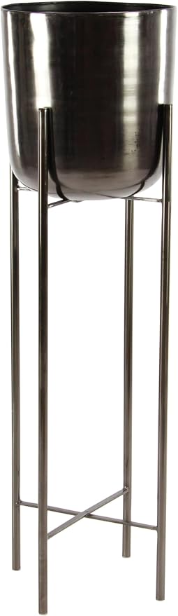 CosmoLiving by Cosmopolitan Metal Indoor Outdoor Planter Dome Large Planter Pot - Image 9
