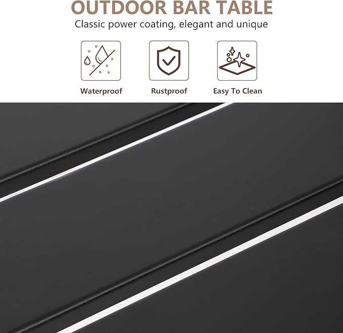 Outdoor Bar Table, Patio Counter Height Bar Tables - Image 6