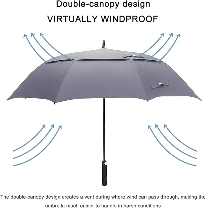 G4Free 47/54/62/68/72 Inch Automatic Open Golf Umbrella Oversize Extra Large - Image 3