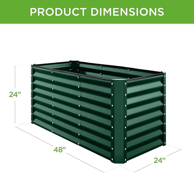 Best Choice Products 4x2x2ft Outdoor Metal Raised Garden Bed, Deep Root Box - Image 3