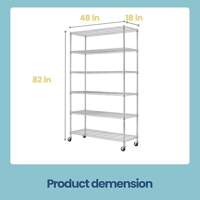 BestOffice | 6-Tier Wire Storage Shelves - Image 3