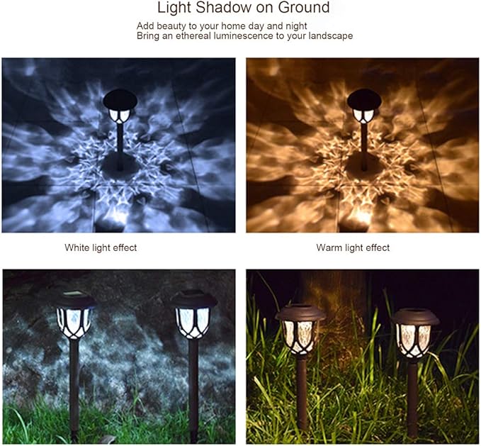 EXCMARK 10 Pack Solar Lights Outdoor Decorative Garden Yard Lights - Image 2