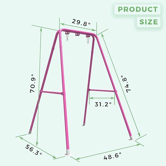 G TALECO GEAR Hammock Chair Stand, Heavy-Duty Steel 300LBS Multi-Use Hammock - Image 6