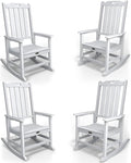 Oversized Rocking Chair Set of 4, Outdoor Rocking Chair by THOEOE