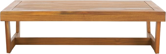 SAFAVIEH Outdoor Patio Furniture Collection Lynn Natural Brown Slatted Top by SAFAVIEH
