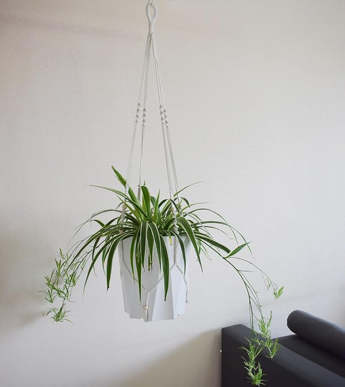 Macrame Plant Hanger Extra Long Indoor Plant Holder - Image 6