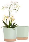 kubvici Indoor Plant Pots Set of 2 Planters 8 inch Plastic Planter by kubvici