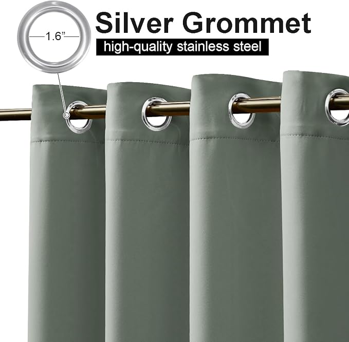NICETOWN Outdoor Curtains for Patio Waterproof & Windproof 2 Panels, Rustproof - Image 3