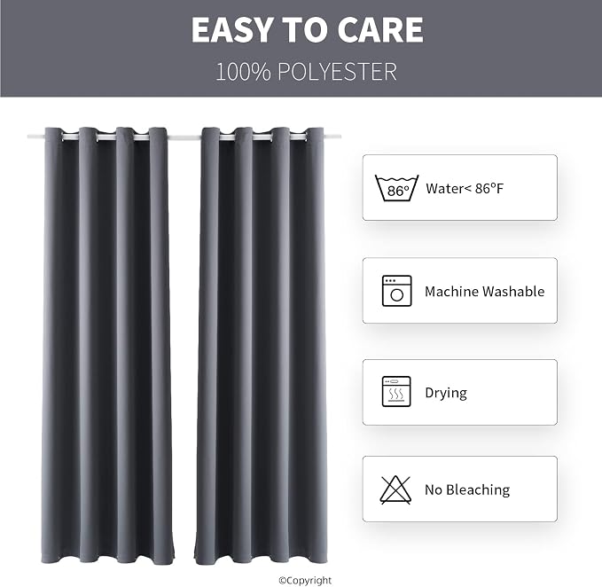Outdoor Indoor Curtains W52 x L132 - Image 6