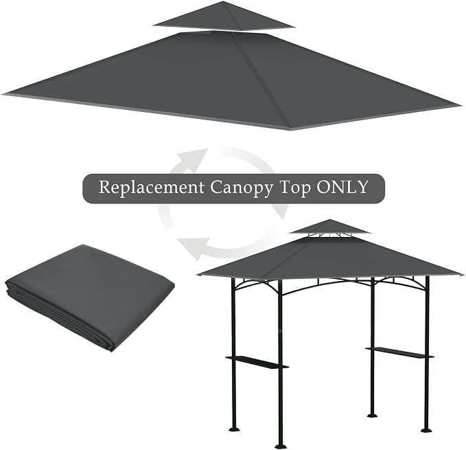 Grill Gazebo Replacement Top, 5 * 8 Outdoor BBQ Top Cover, Double Layer BBQ - Image 6