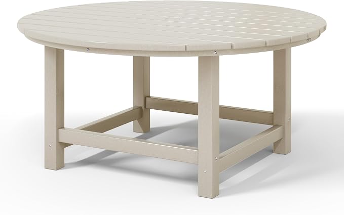 WestinTrends Malibu Low Outdoor HDPE Round Patio Coffee Table - Image 9